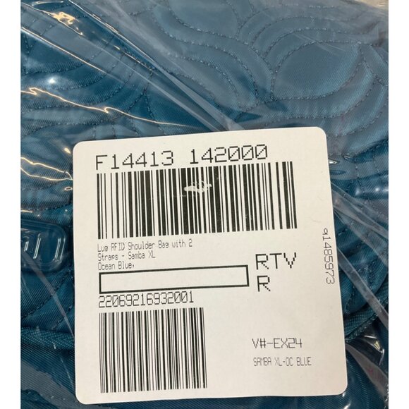 Lug Samba XL Ocean Blue Quilted RFID Shoulder Bag with Dual Straps - Spacious In - Picture 2 of 8